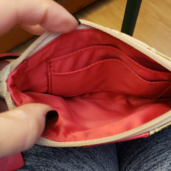 Coach Wristlet Tan and Pink/Coral - Picture 6 of 8